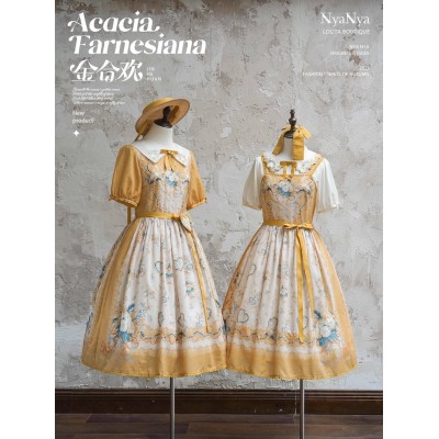 NyaNya Acacia Farnesiana Blouse Cardigan Skirt JSK and One Piece(Reservation/2 Colours/Full Payment Without Shipping)